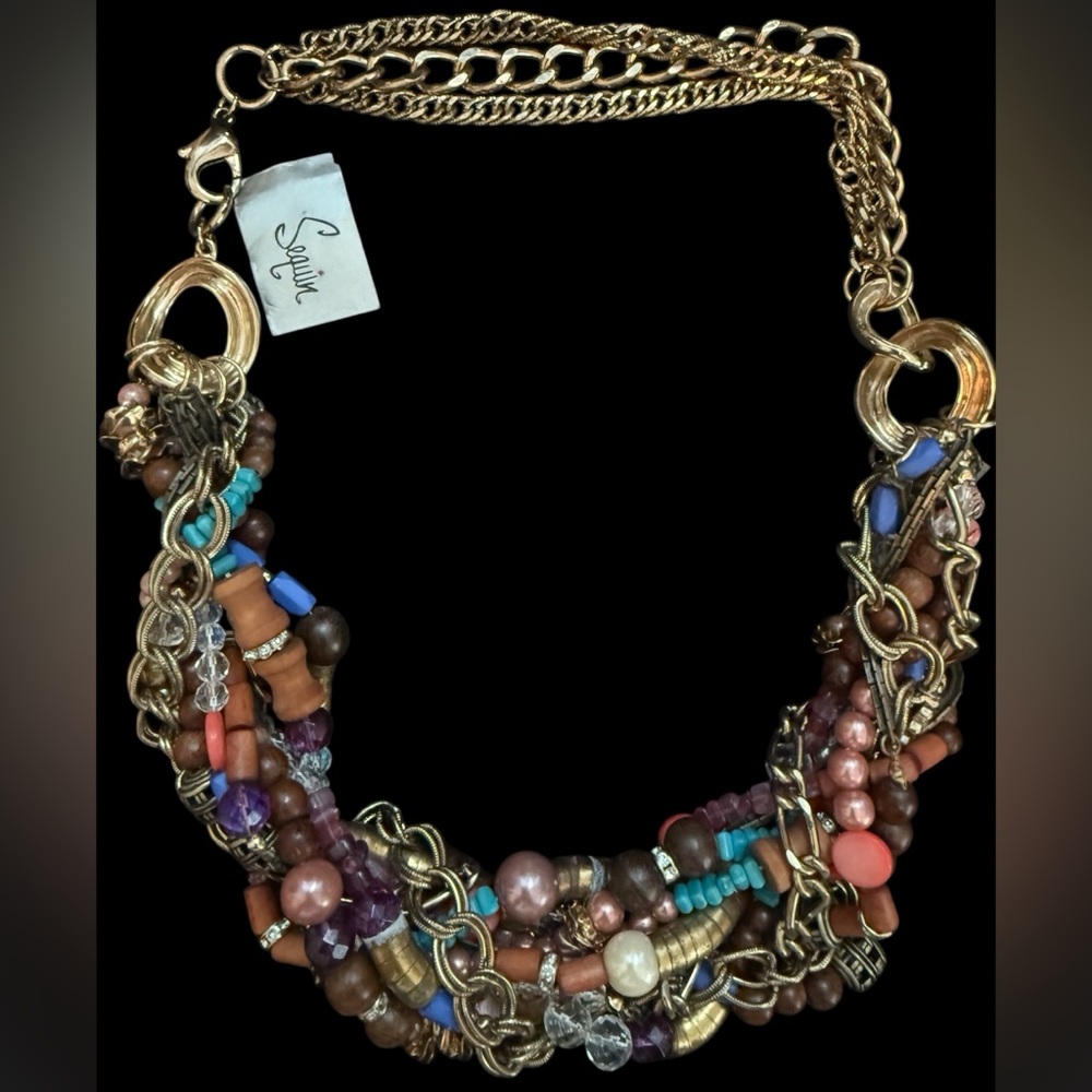 CHUNKY & FUNKY Multicolor Statement Beaded Necklace